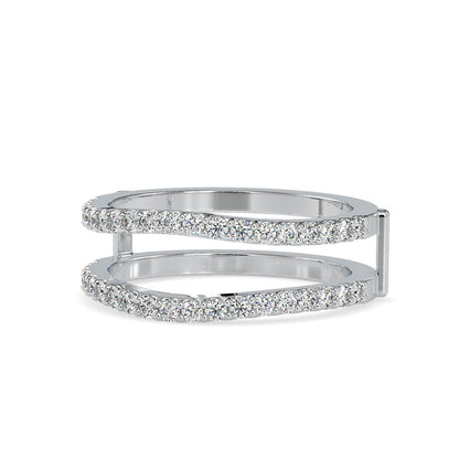 Double Sided Curved Diamond Wedding Ring