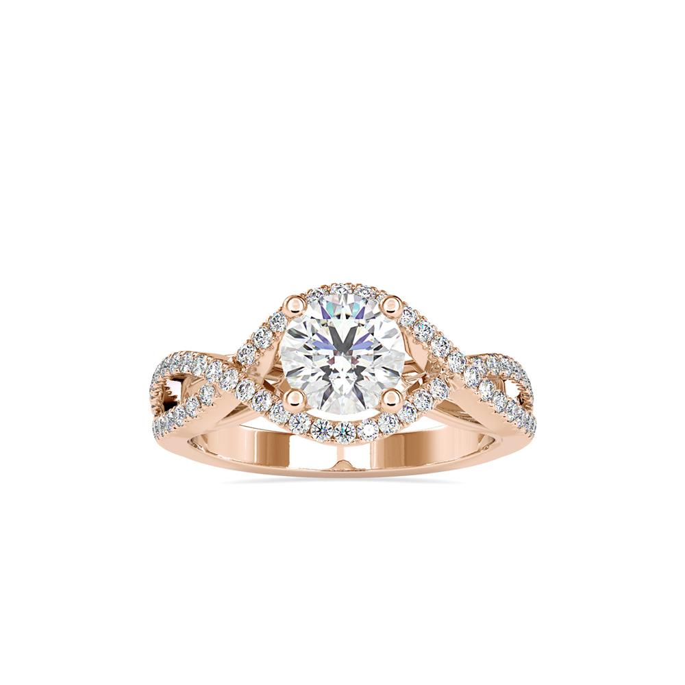 Round 4 Prong Infinity Twist Diamond Engagement Ring