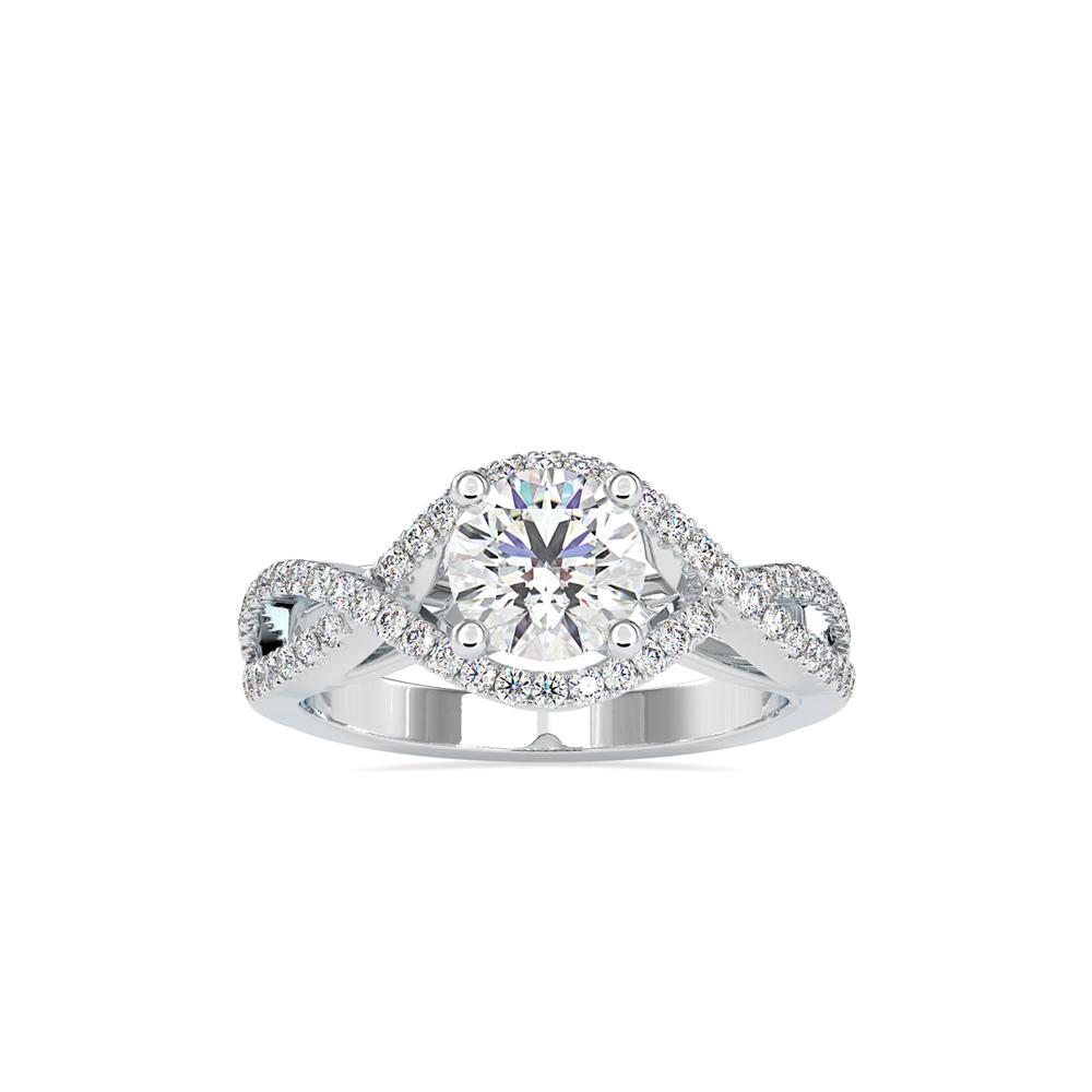 Round 4 Prong Infinity Twist Diamond Engagement Ring