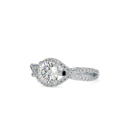 Round 4 Prong Infinity Twist Diamond Engagement Ring