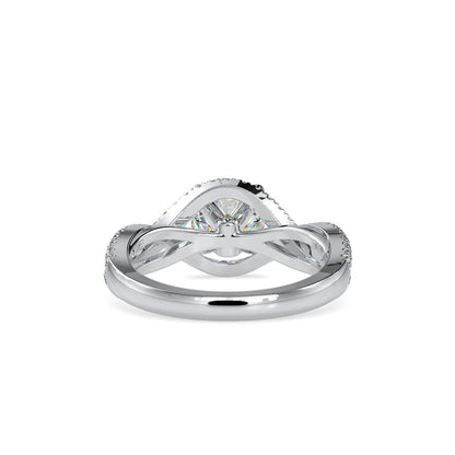 Round 4 Prong Infinity Twist Diamond Engagement Ring