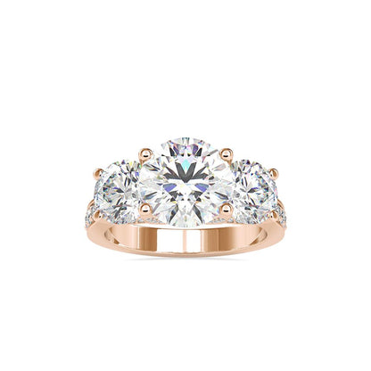 Three-Stone Round Diamond Engagement Ring
