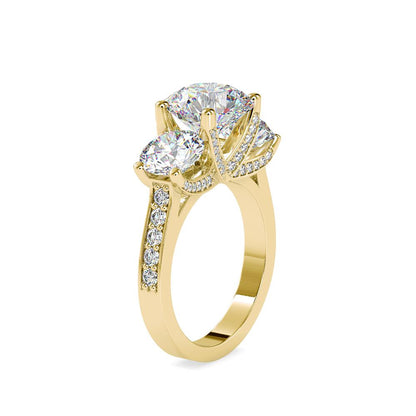Three-Stone Round Diamond Engagement Ring