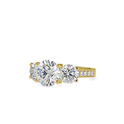 Three-Stone Round Diamond Engagement Ring