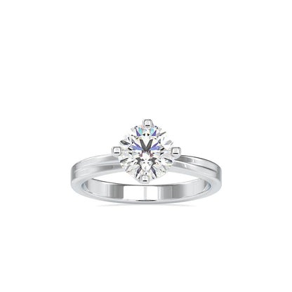 Petite 4 Prong Bypass Solitaire Engagement Ring