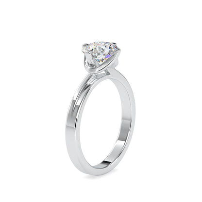 Petite 4 Prong Bypass Solitaire Engagement Ring