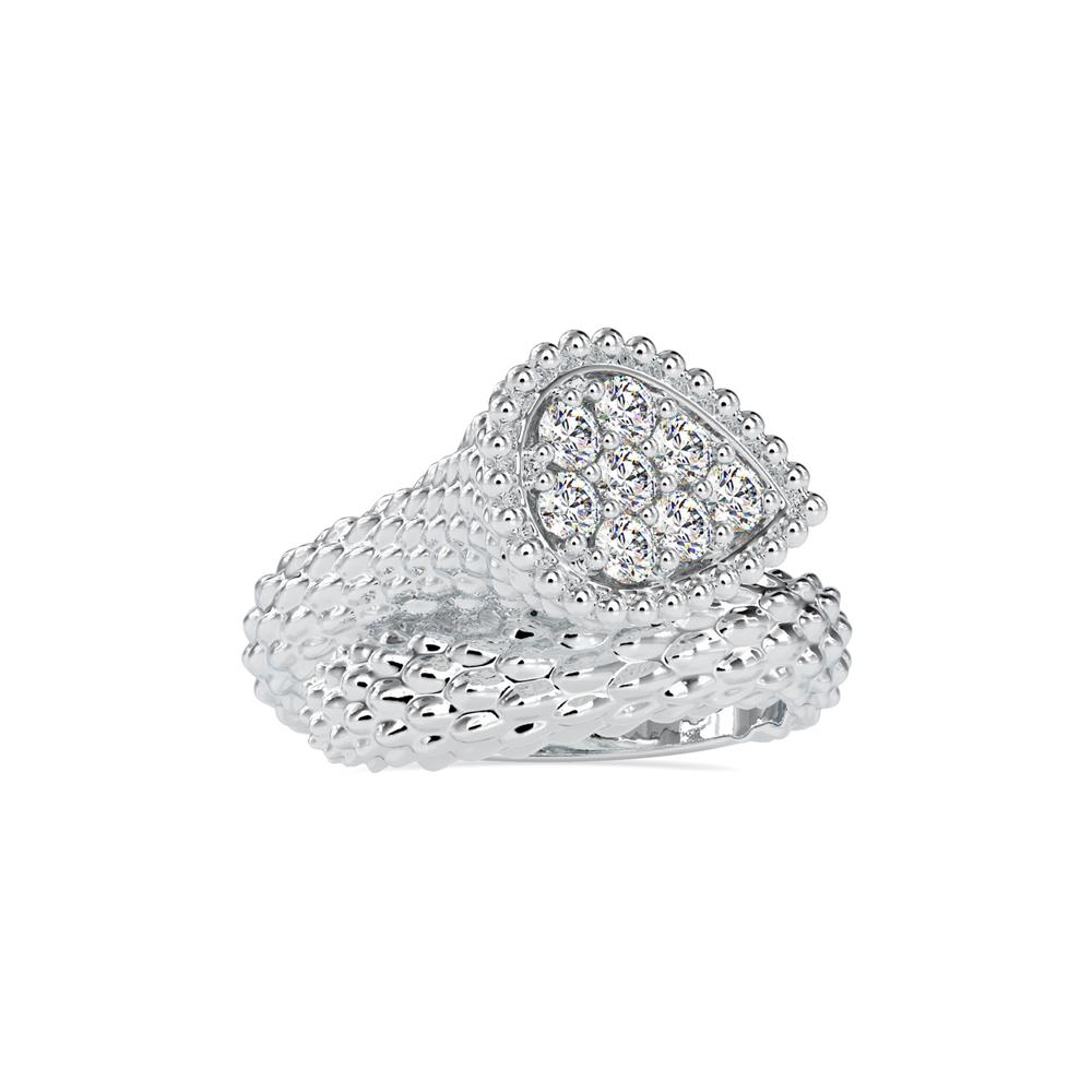 Snake Pattern Diamond Engagement Ring