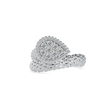 Snake Pattern Diamond Engagement Ring