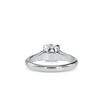 Petite 4 Prong Round Tapered Solitaire Engagement Ring