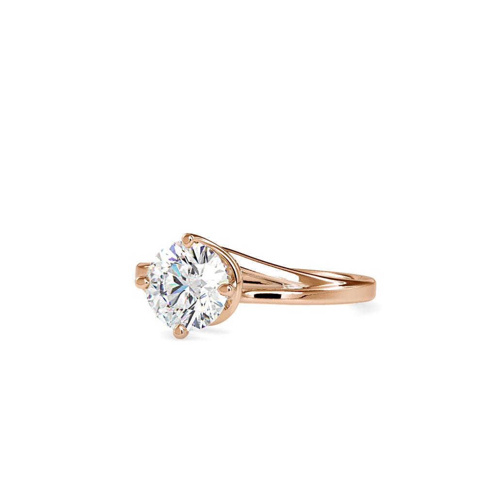 Zac Posen Round Twisted Solitaire Engagement Ring