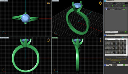 Petite 4 Prong Round Bypass Solitaire Engagement Ring