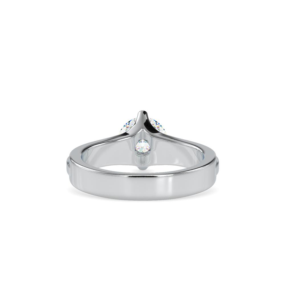 4 prong Round Wide Solitaire Engagement Ring