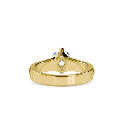 4 prong Round Wide Solitaire Engagement Ring