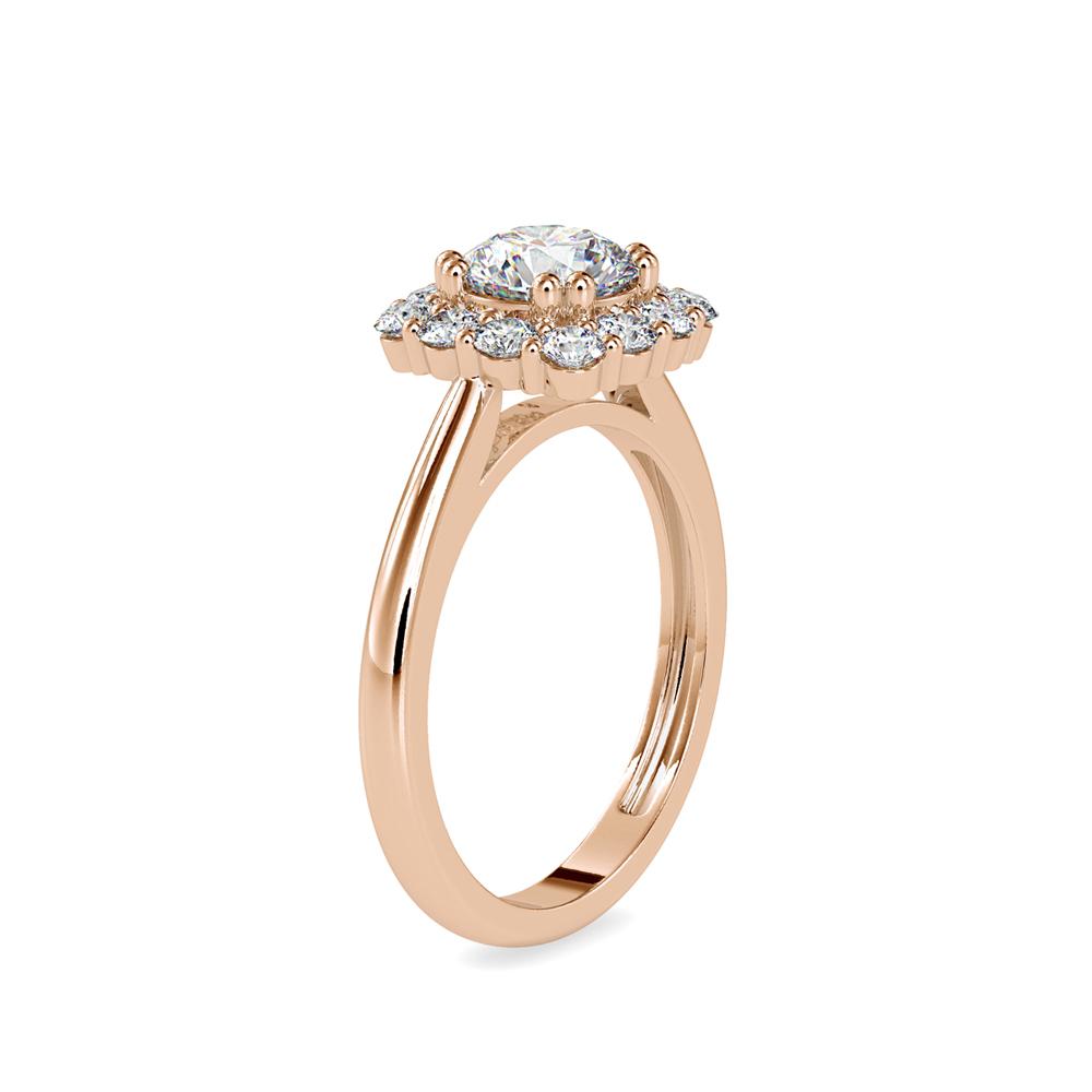 Round Halo Diamond Engagement Ring