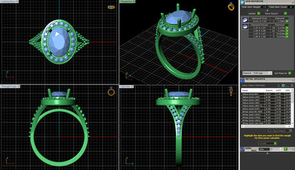 Oval Vintage Statement ring