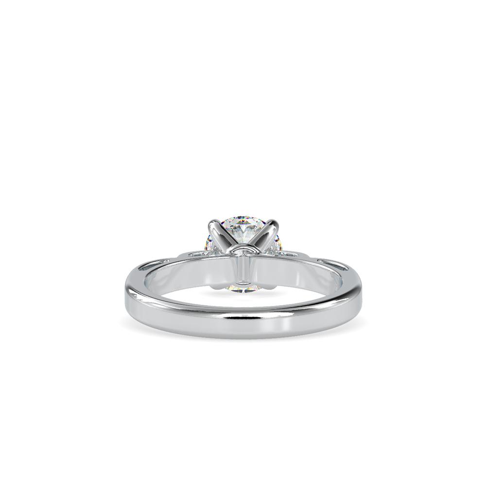 Cascading ribbons Solitaire engagment ring