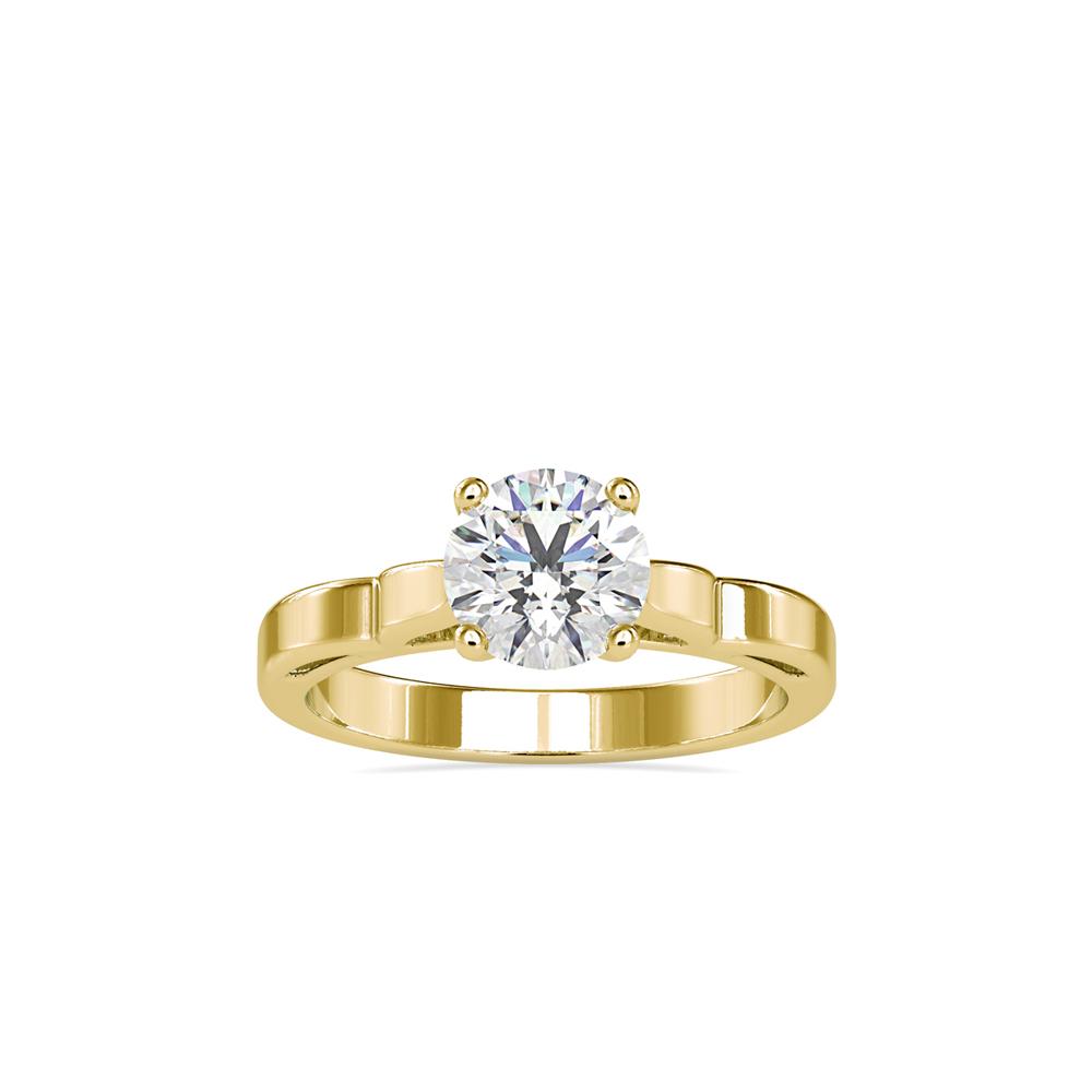 Cascading ribbons Solitaire engagment ring