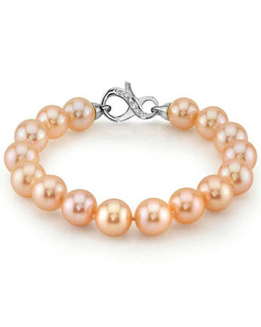 10-11mm Peach Freshwater Pearl Bracelet