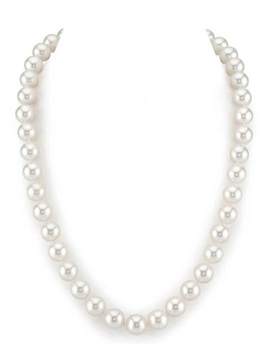 10-11mm White Freshwater Pearl Necklace- AAAA Quality