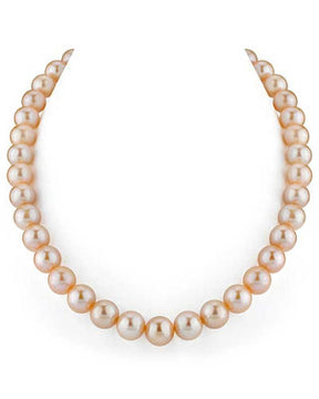 12-13mm Peach Freshwater Pearl Necklace - AAA Quality