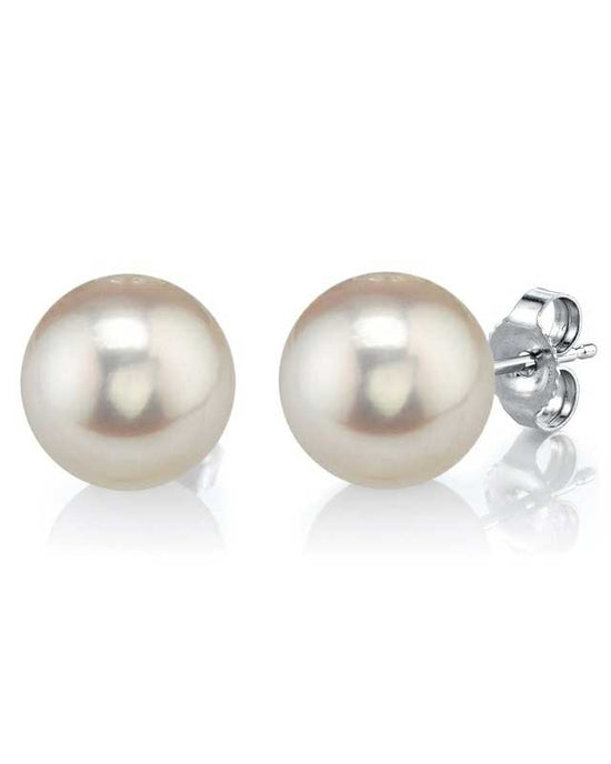 10mm White Freshwater Pearl Stud Earrings