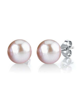 9mm Pink Freshwater Pearl Stud Earrings
