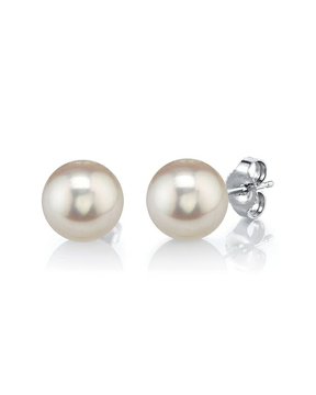 7mm White Freshwater Pearl Stud Earrings