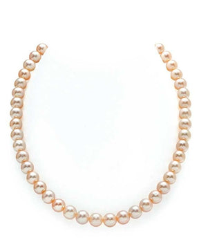 7-8mm Peach Freshwater Pearl Necklace - AAA Quality