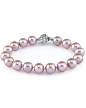 9-10mm Pink Freshwater Pearl Bracelet - AAAA Quality