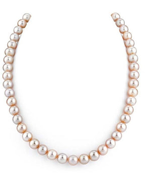 8-9mm Pink Freshwater Pearl Necklace - AAA Quality