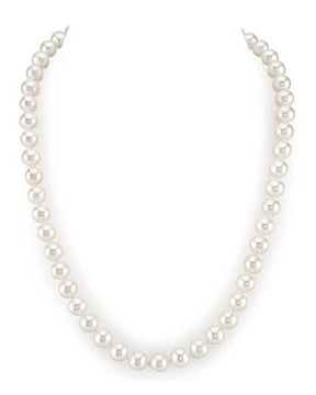 9-10mm White Freshwater Pearl Necklace - AAA Quality