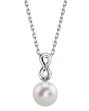 Freshwater Pearl & Diamond Rachel Pendant