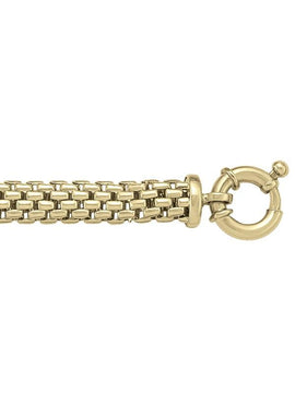 N3317 - YELLOW GOLD HOLLOW MESH FANCY LINK