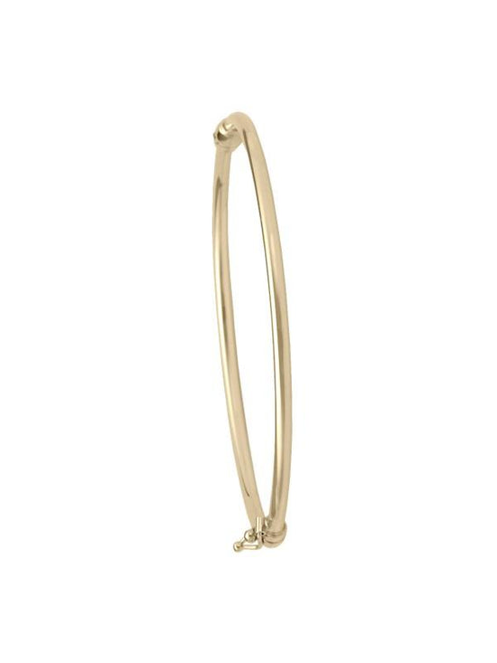 3MM YELLOW GOLD HIGH POLISH TUBE BANGLE