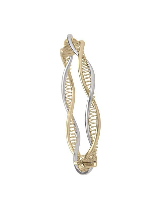 TRI-COLOUR TWIST BANGLE