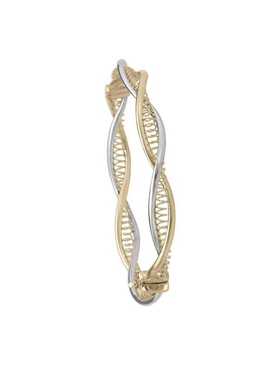 TRI-COLOUR TWIST BANGLE
