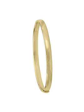 YELLOW GOLD HOLLOW BANGLE WITH DESIGN