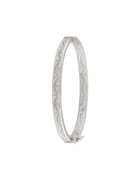 STERLING SILVER PATTERNED CHILDRENS'S BANGLE