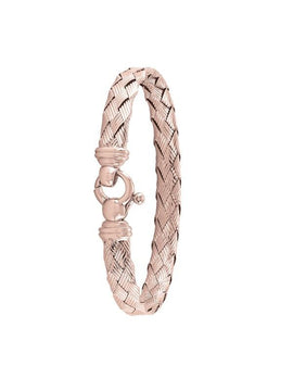 STERLING SILVER PINK GOLD PLATED FANCY BANGLE