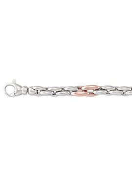 PINK AND WHITE SILVER BRACLET