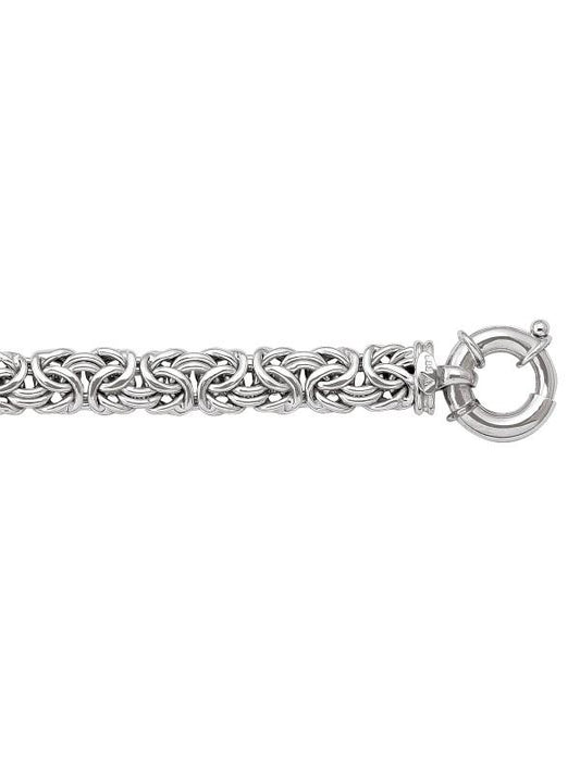 WHITE GOLD HOLLOW BYZANTINE LINK
