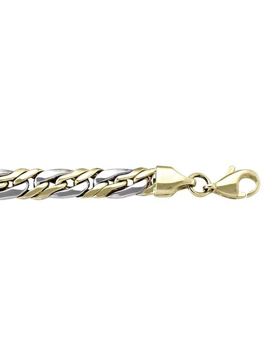 TWO TONE HOLLOW FANCY BRACELET