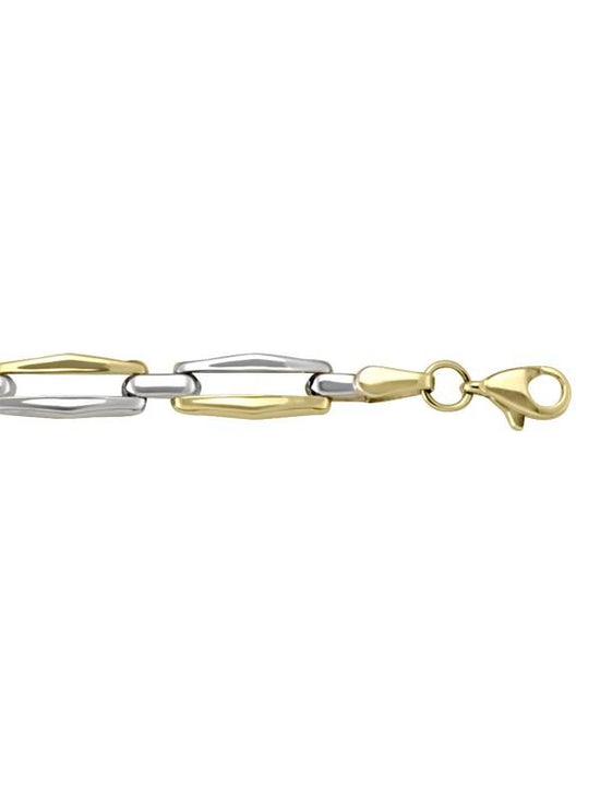 TWO TONE HOLLOW FANCY BRACELET