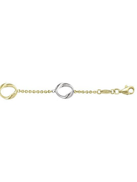 TWO TONE FANCY HOLLOW LINK