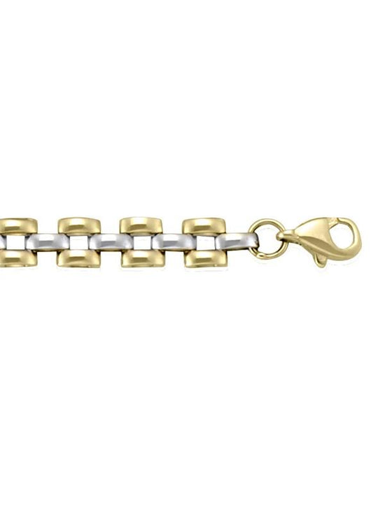 TWO TONE HOLLOW FANCY BRACELET
