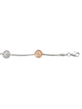 TECA97 - PINK AND WHITE GOLD FANCY BALL LINK