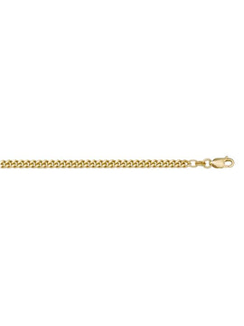 G065 - YELLOW GOLD LIGHTLY PLATED SOLID CURB LINK