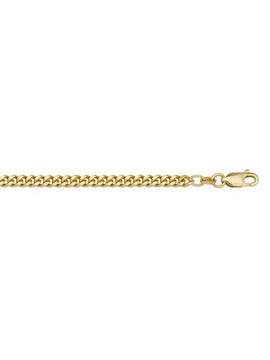 G085 - YELLOW GOLD LIGHTLY PLATED SOLID CURB LINK
