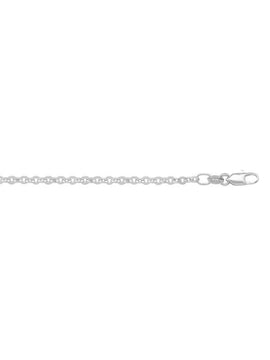 N1013 - WHITE GOLD SOLID CABLE LINK