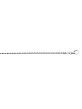 N1031 - WHITE GOLD SOLID DIAMOND CUT ROPE LINK
